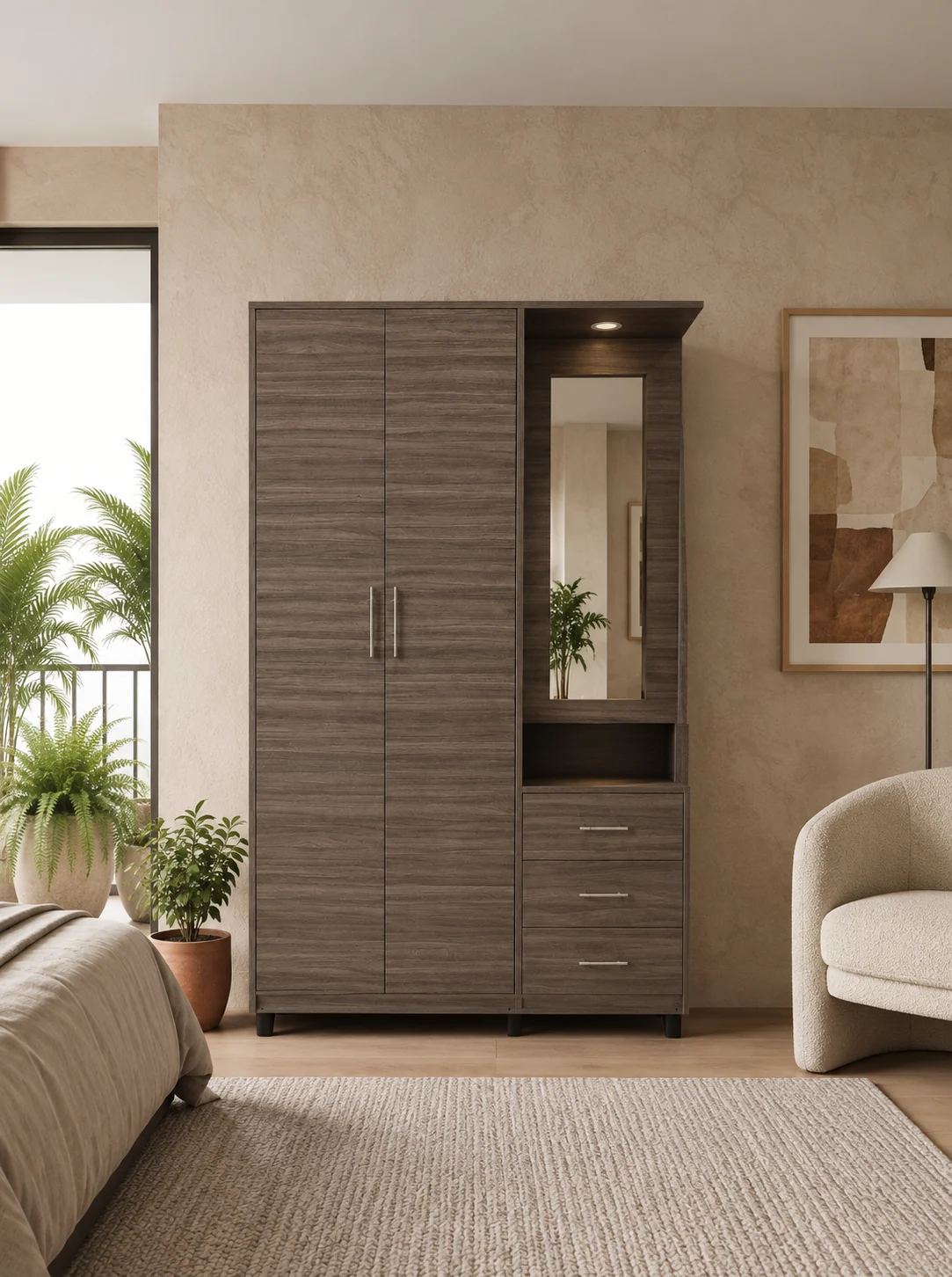 closet-120x190-con-tocador-integrado-terciopelos Closet Cómoda 120x190 cm con Tocador - Imagen 1